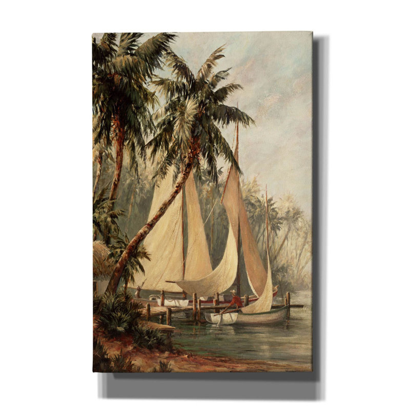 Rhum Cay sur toile par Malarz, H 40 po x l 26 po x P 1,5 po