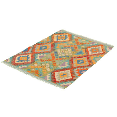 One-of-a-Kind 3'3" X 4'9" New Age Wool Area Rug in
