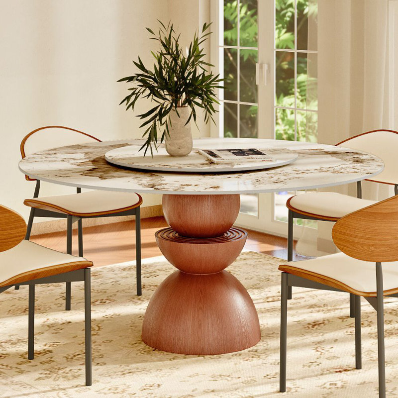 Conlon rond avec plateau tournant, 29.53"H x 47.24"L x 47.24"W, Pandora