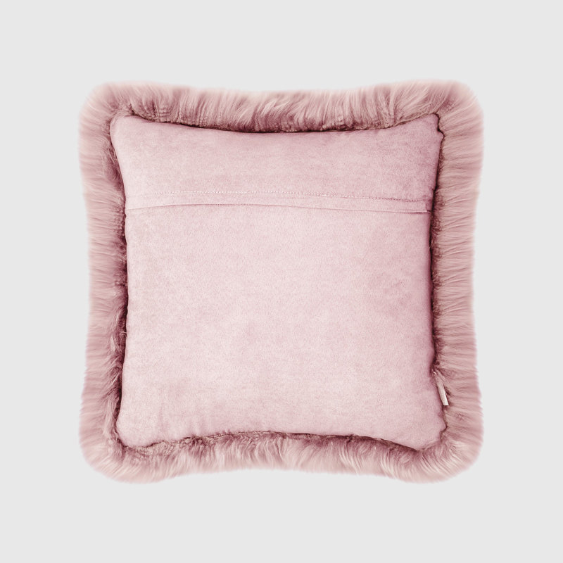Fieldman Leather Reversible Throw Pillow, Pink