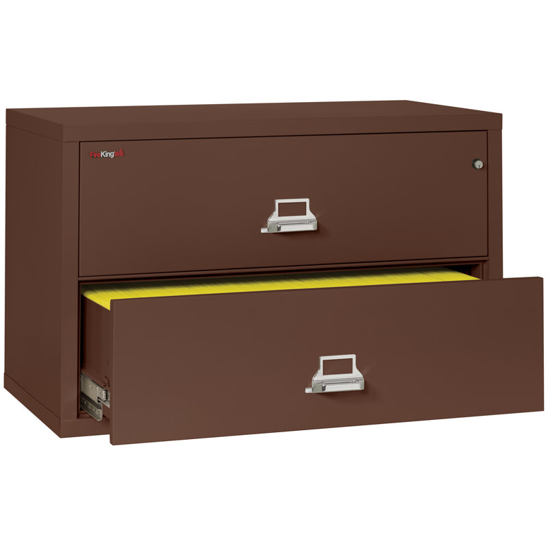 Fireproof 2 - Drawer File Cabinet, Brown, Key Lock