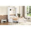 Grand lit avec coussin d'espace, blanc