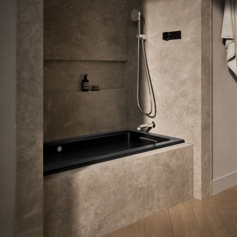 Baignoire tourbillon en alcôve Archer de 60 po x 30 po avec surface chauffée et drain droit
