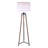 Mariauna 1 Light Floor Lamp With Matte Black With Faux Woodgrain Finish And White Shade