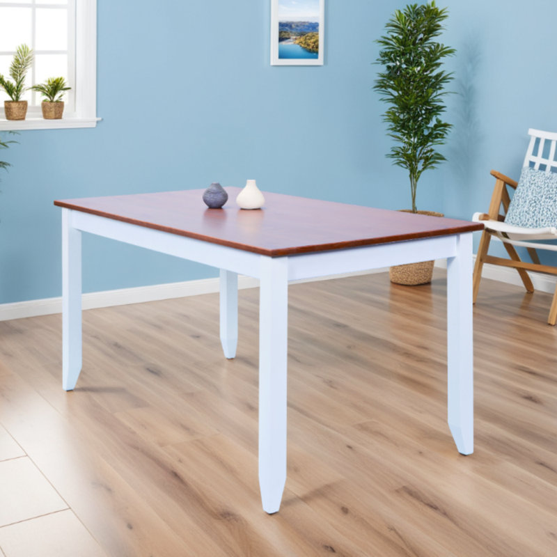 Pierro Solid Hardwood Dining Table, Gray/Sepia, H75 x D90 x W160 cm
