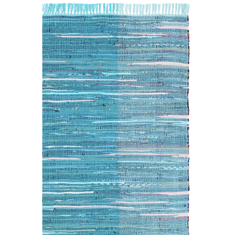 Mcleod Rag Rug Flat Weave Cotton Striped Rug, Rectangle 2' x 3'