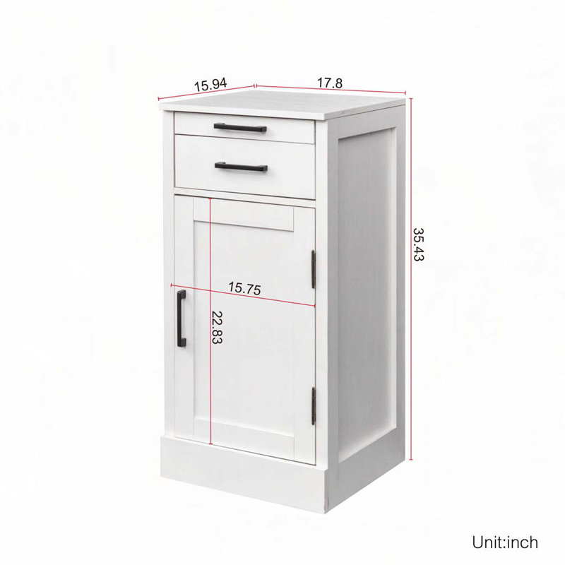 Buffet Cabinet with Hutch for Dining Room, White
