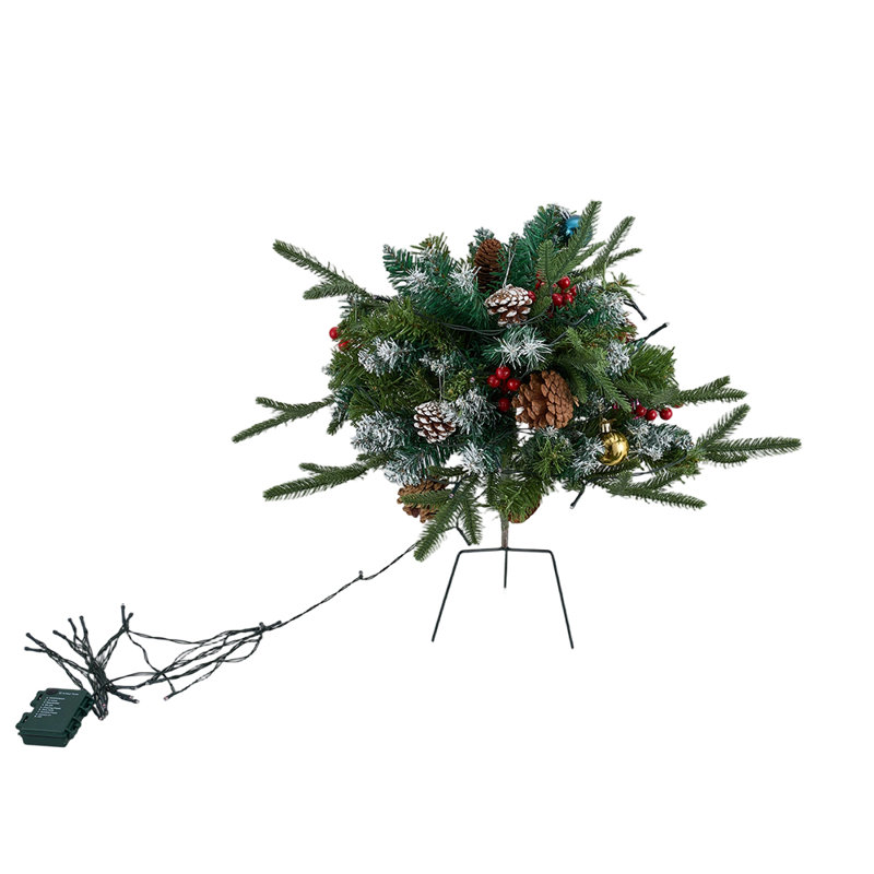 1.9' H Lighted Artificial Pine Christmas Tree