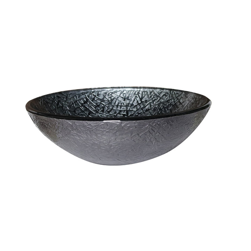 Glass Handmade Round Vessel Bathroom Sink
