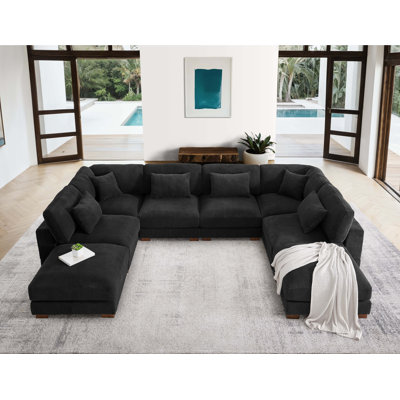Canapé modulaire en velours côtelé Chrisley