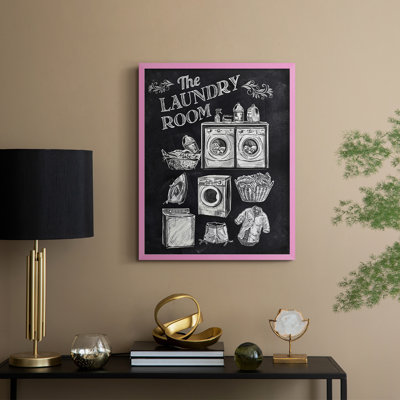 Laundry Room Framed Print - Solid Wood