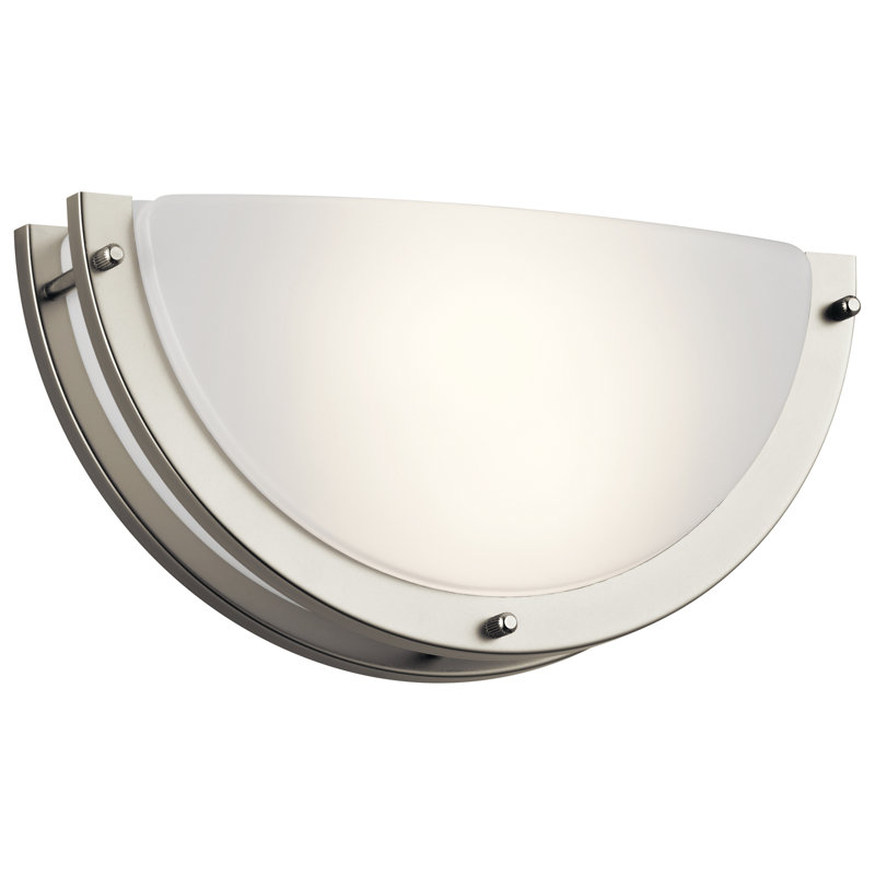 Demi-lune 1 lumière Emmelina, Nickel brossé