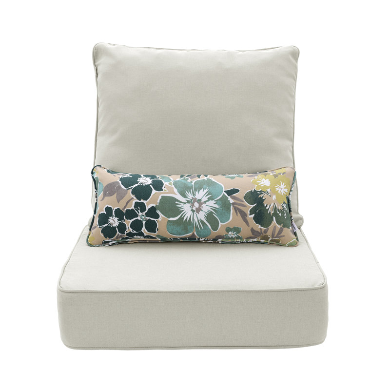  Coussin de siège / dossier d'extérieur, L 24 po x P 24 po, Gris clair