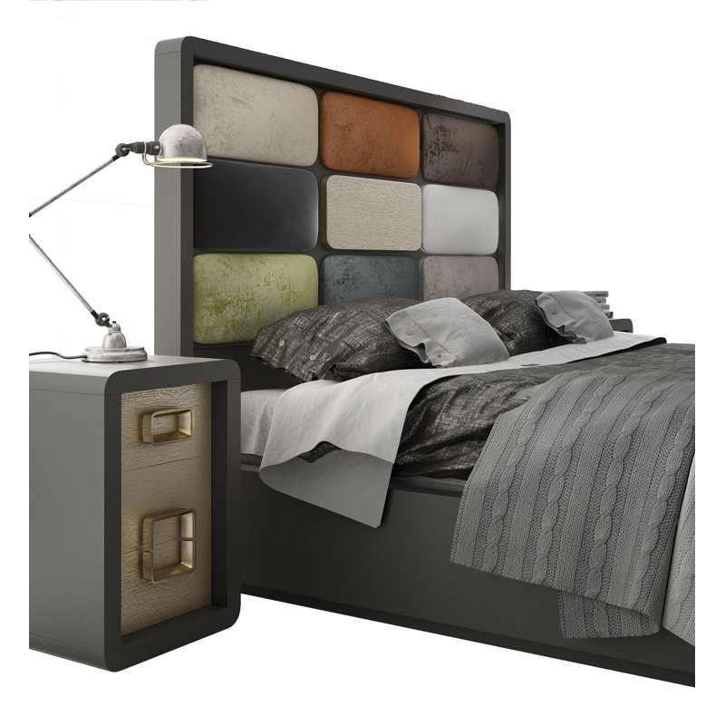 Ensemble de chambre à coucher tapissier Annalya, Mat, Grand