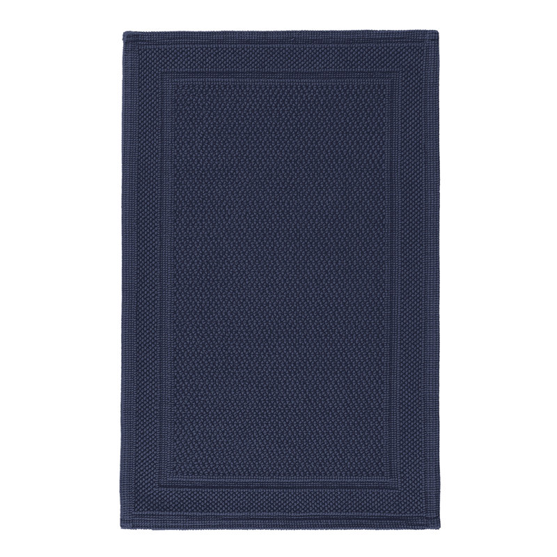 Bee Waffle Bath Rug, 20" W x 31" L, Navy