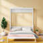 Lit escamotable peu encombrant avec tablette de rangement, bois massif, maison moderne