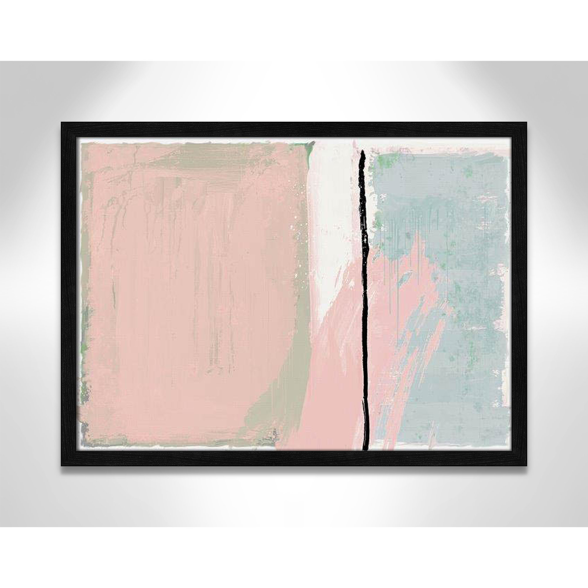 Pastel Opulance by Casa Fine Arts, Black Slim Picture Framed, 17" H x 23" W x 0.75" D, No Mat