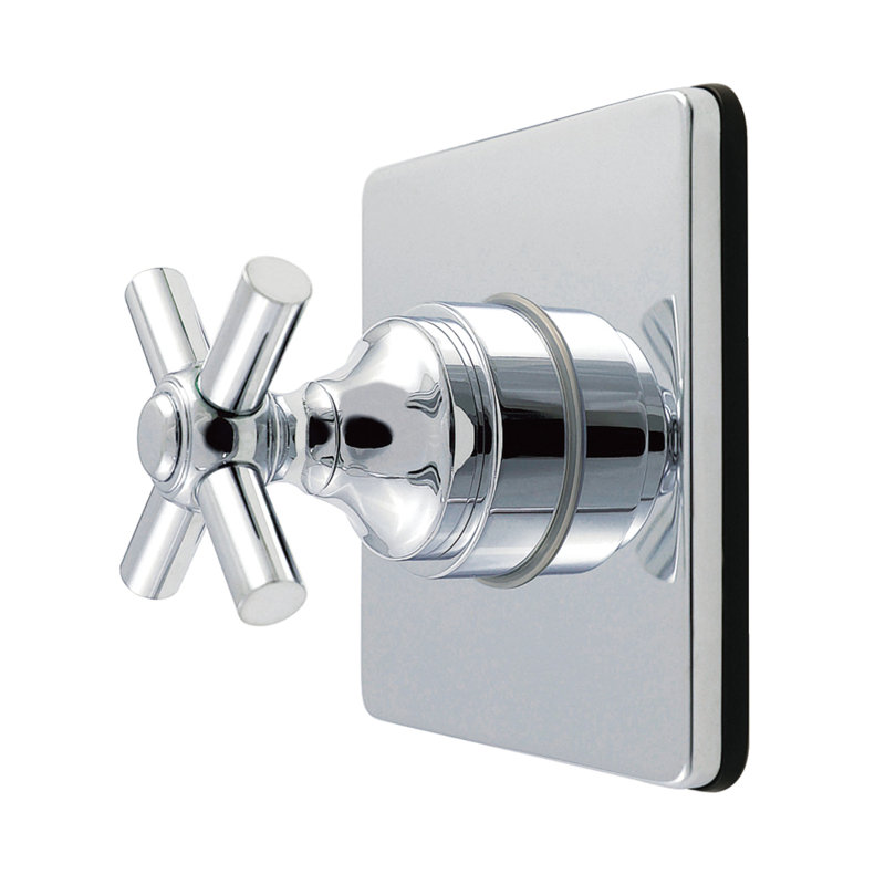Kingston Brass Elinvar Single-Handle Wall Mount Six-Way Diverter Valve with Trim Kit, Polished Chrome
