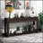 Rustic Chic Console Table with Storage Drawers and Bottom Shelf, Ideal for Entryway and Hallway, Espresso Finish-365014743