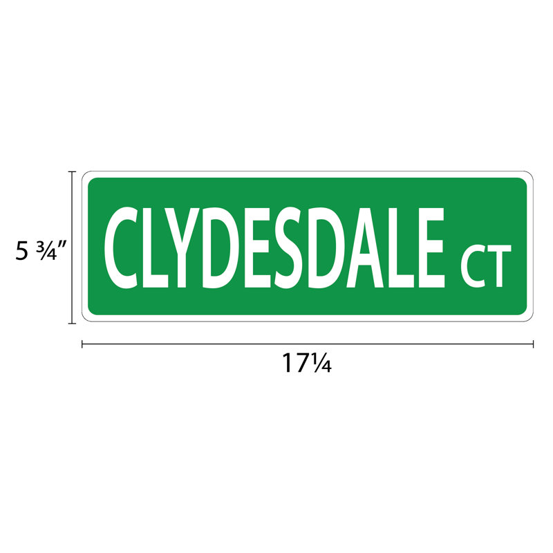 Clydingale Ct. Plaque de rue suspendue