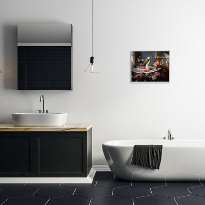 Bc-397_FG " Pelican In Rose Filled Tub " by Lazar Studio