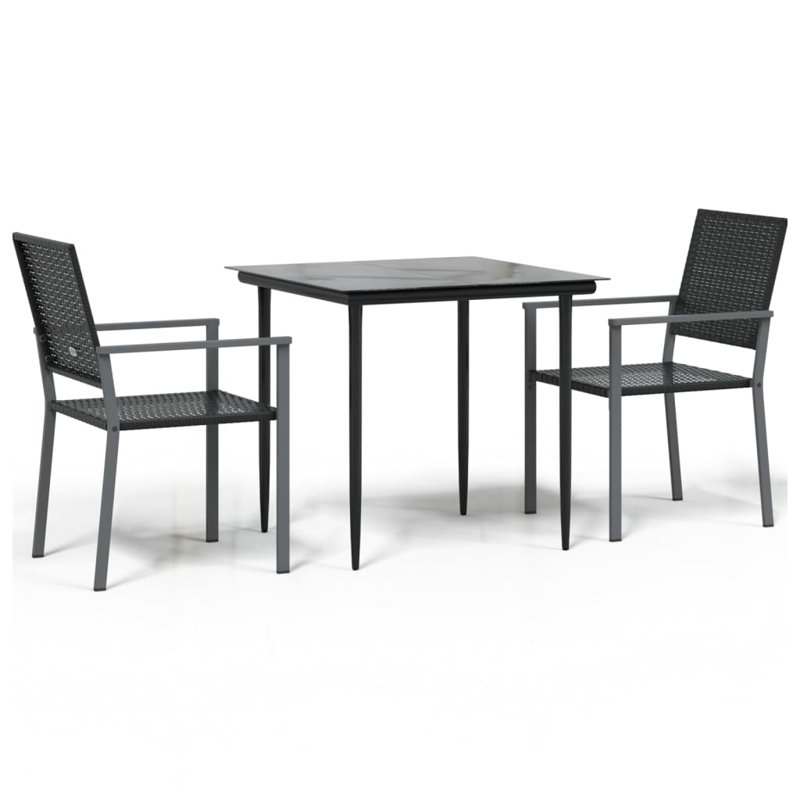 Peri Patio Dining Set with Square Table, 2