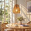 Ensemble de 3 luminaires suspendus en rotin tressé de 18 cm, style bohème moderne, pour îlot de cuisine