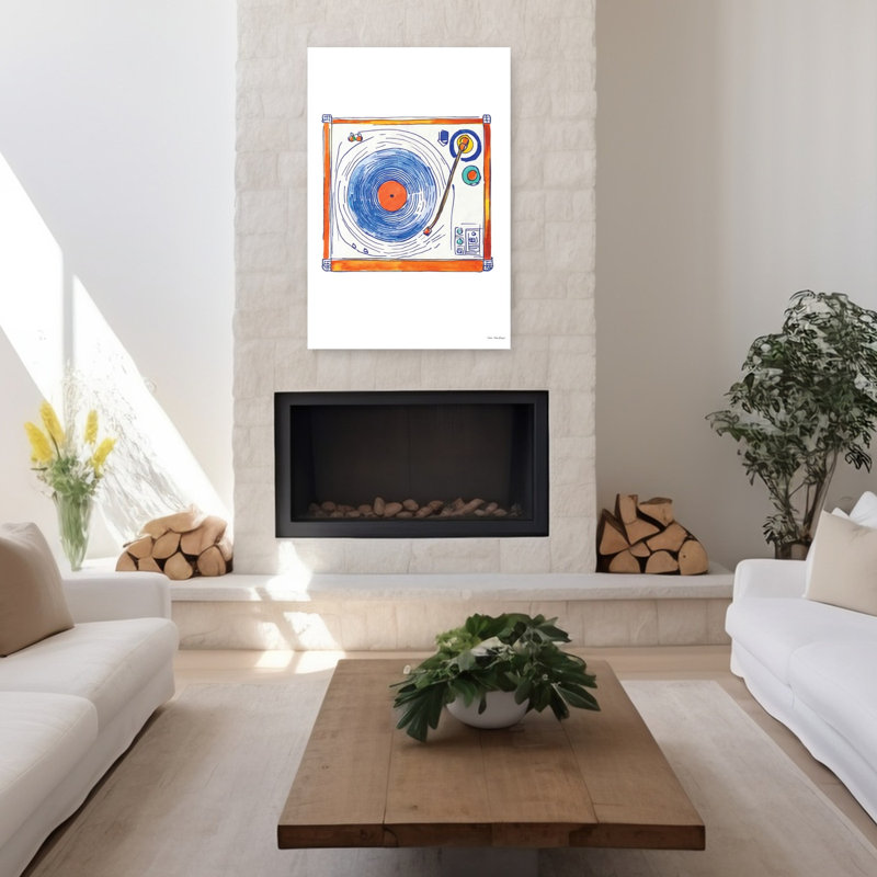 The Timeless Turntable Abstract Art contemporain, H 48 po x l 32 po