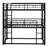 Twin Size Triple Bunk Beds With 2 Ladders, Metal Bunk Bed Frame With Guardrails-541163399