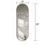 Miroir ovale de 63 po x 20 po pleine longueur avec cadre en aluminium brossé antirouille, fixation murale pour une réflexion HD claire-1093891477