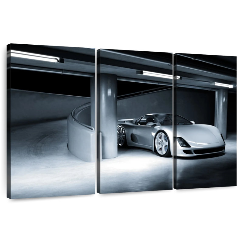 Mehar Underground Parked Sports Car, 36" H x 57" W