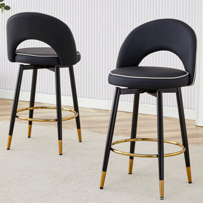 Balen Swivel Bar Stools Set of 2 by Mercer41