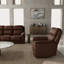 Fauteuil inclinable pivotant manuel, fauteuil inclinable électrique double et causeuse couleur noyer - Esthétique cuir élégant et 2 fauteuils inclinables avec structure solide pour une stabilité optimale
