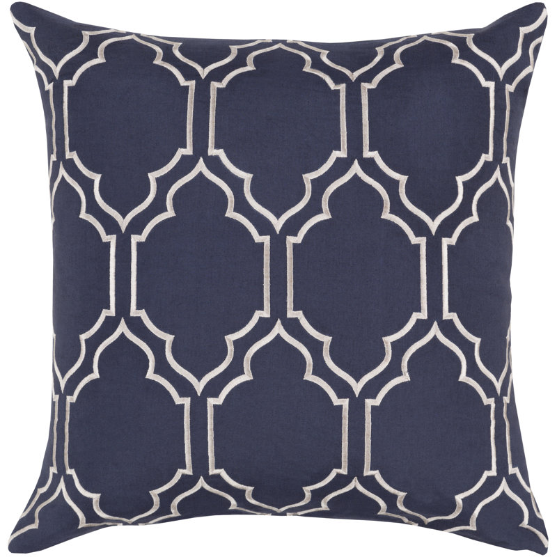 Skyline Geometric Throw Pillow, 18" H x 18" W x 4" D, Gold