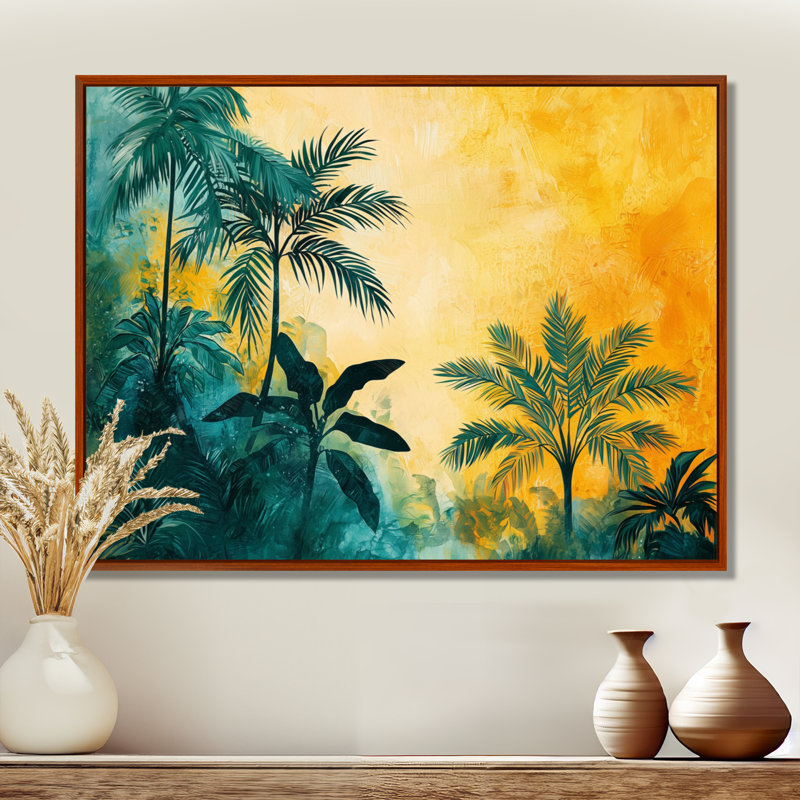 Art mural sur toile Commings, H 34 po x l 44 po, Impression encadrée flottante, Brun