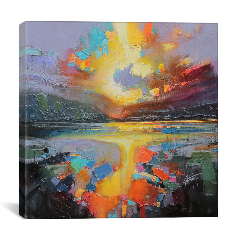"loch light i" par scott naismith, reproduction d’art sur toile tendue, H 37 po x l 37 po x P 0,75 po
