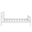 Structure de lit simple en bois avec tête et pied de lit intégrés-789447048