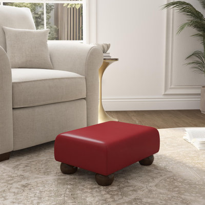 Acierno Natural Wood Bun Feet - Faux Leather