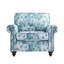 Fauteuil rembourré en mélange de coton-736640152