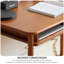 Simple Rectangular Medium Cherry Wood Writing Desk-674509332