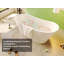 Baignoire profonde autoportante en acrylique avec trop-plein chromé et drain anti-colmatage, certifiée Cupc