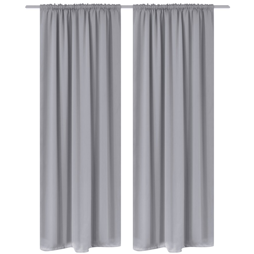 Winston Porter Curtains Slot-Headed Blackout Curtains for Bedroom ...