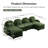 Cloud Comfort Teddy 4 Seat Sectionals, Modern Curved Sofa For Home
