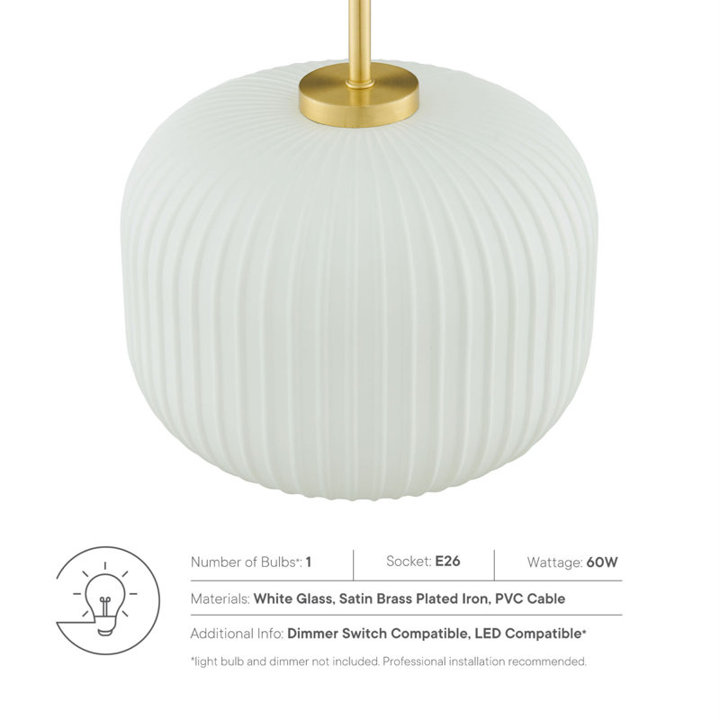 Modway Reprise Glass Pendant Light