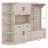 Multifunctional Left-Right Combination Hall Cabinet With Storage And Hooks, Storage Cabinet/ Hall Tree 2 In 1-737106652