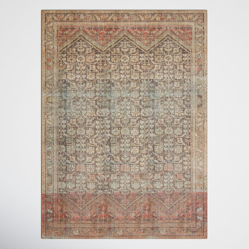 Rayburn Area Rug in Charcoal/Multi, Rectangle 7'6" x 9'6"