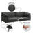 Black Top Grain Leather Sofa