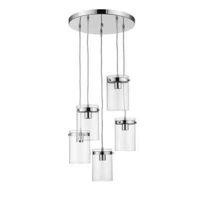 Luminaire suspendu cylindrique à 5 lumières Lambrecht