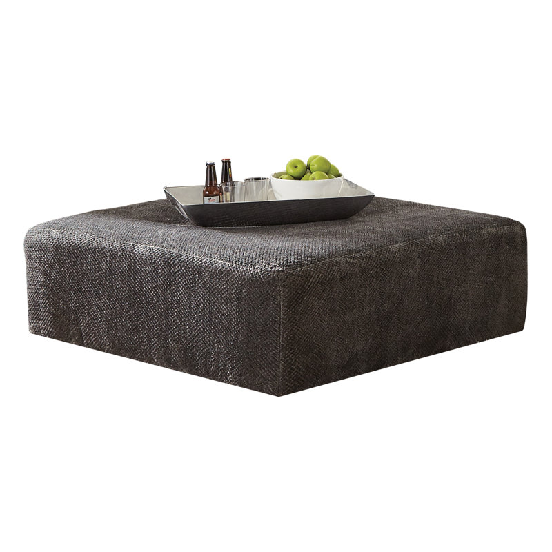 Upholstered Ottoman, Gray