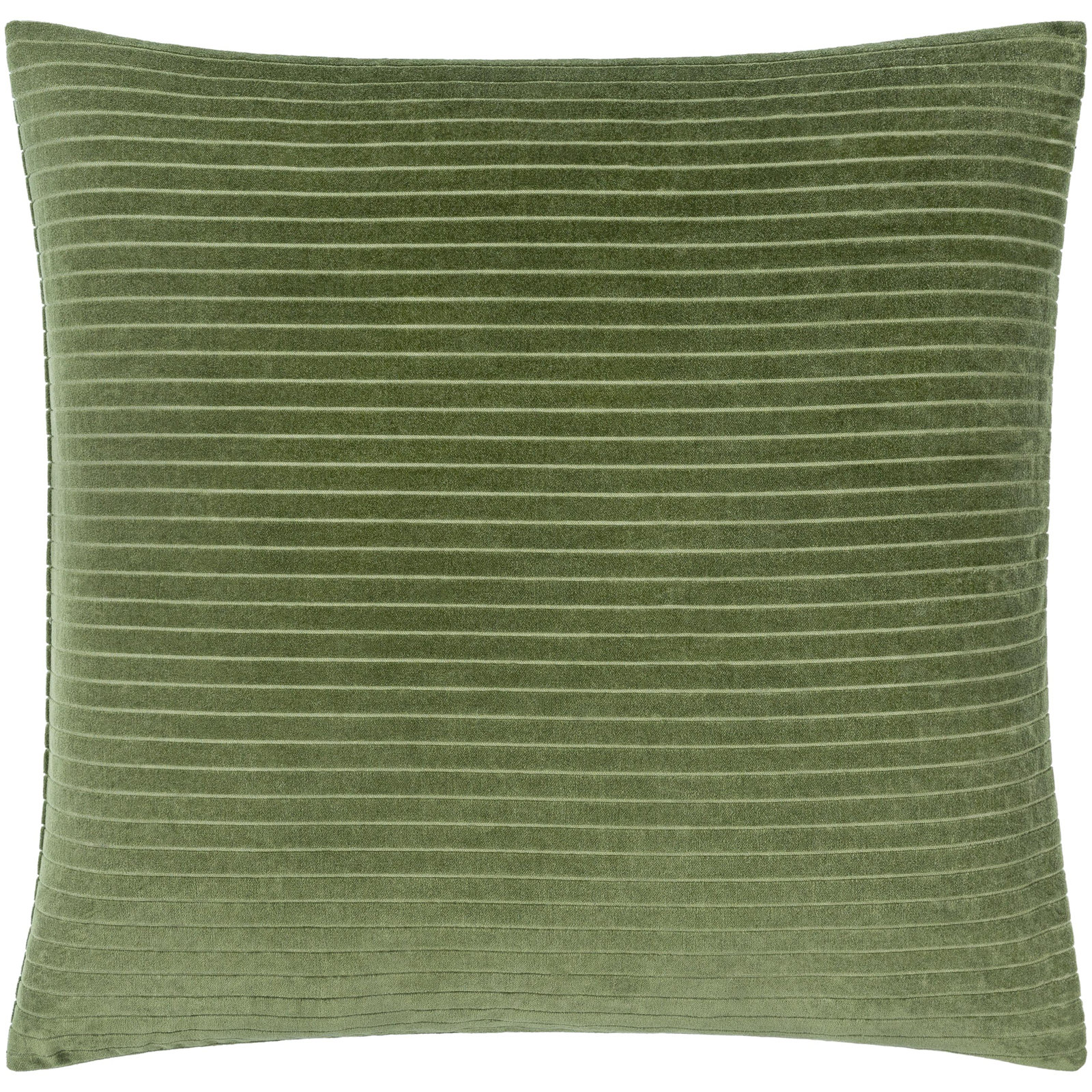 Cotton Throw Pillow, Down, 20" x 20", Olive